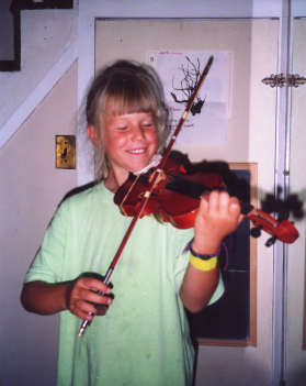 Isabel with violin